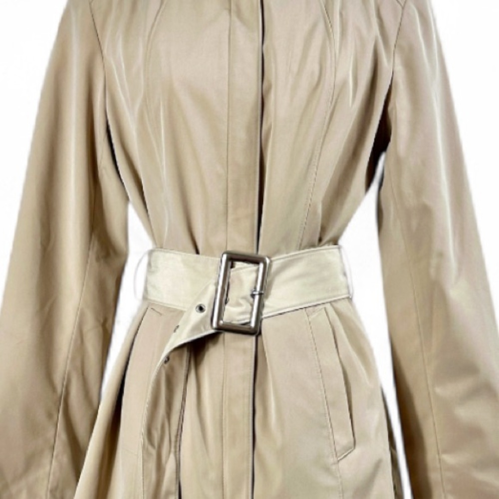 Braetan Elegant Beige Women's rain repelling Trench Coat size small w/belt (F12) - Picture 3 of 13